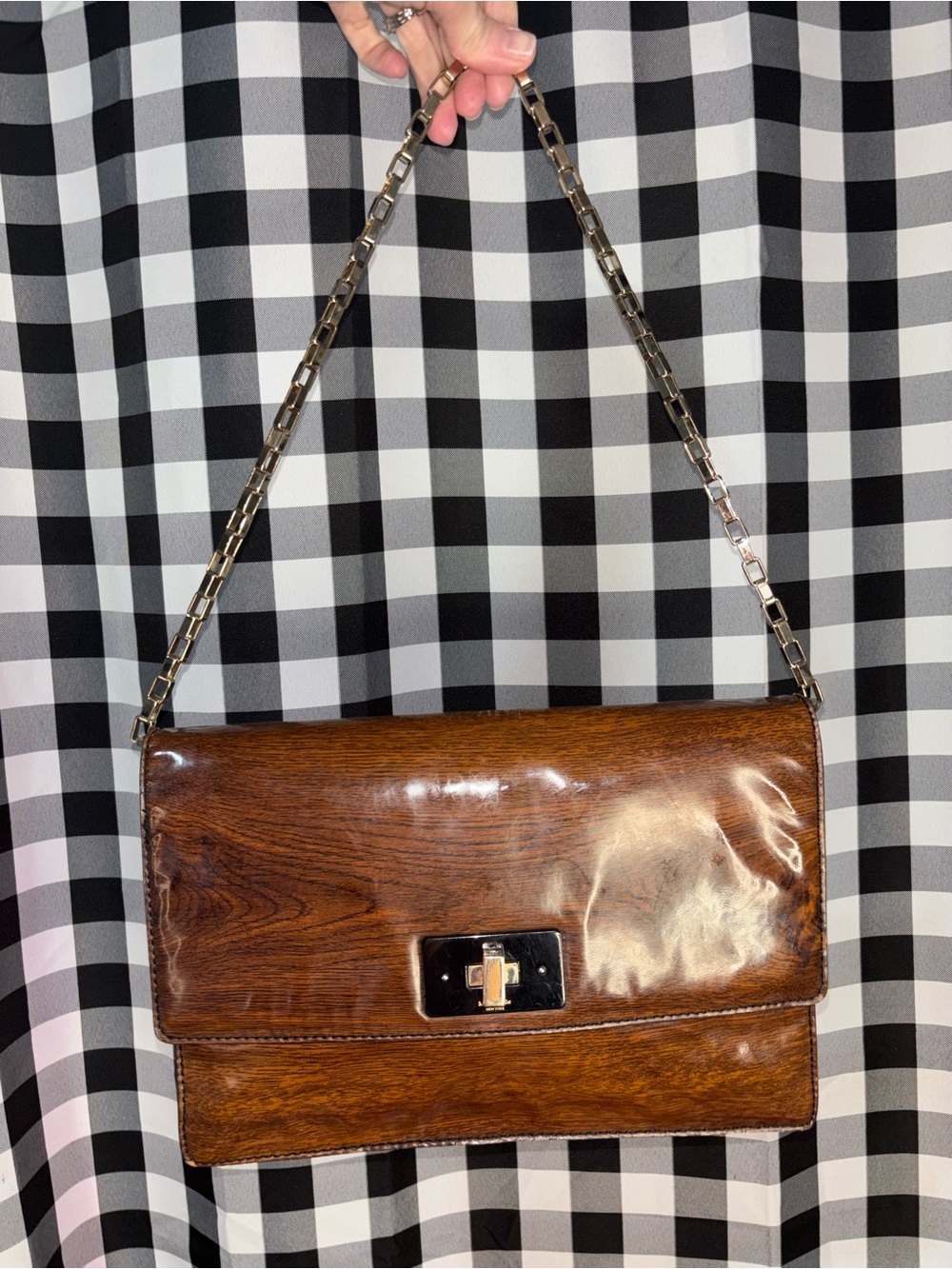 Kate Spade New York RARE "Knock on Wood" Madison Bag